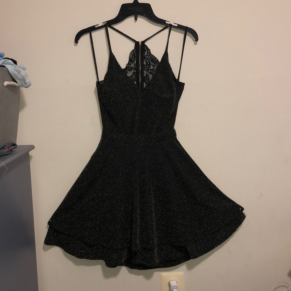 Sparkly gold and black dress